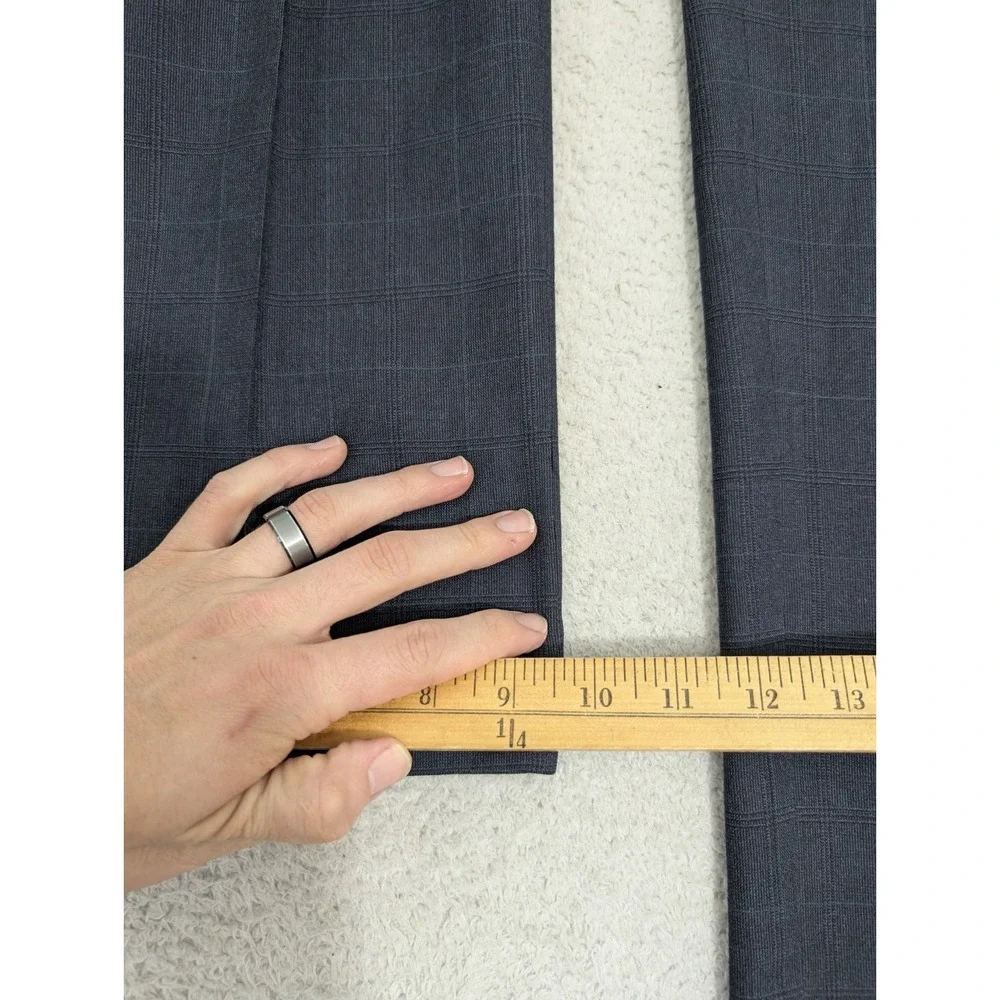 Jos A Bank 48EXL 38x34 Blue 100% Wool USA Made Mens‎ Full Suit Subtle Plaid